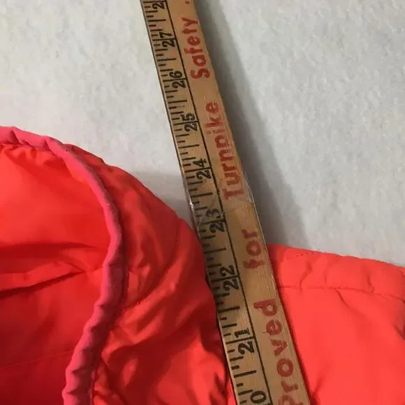 Aeropostale Women Zipper Puffy Vest SMALL HOT PINK - Picture 5 of 6